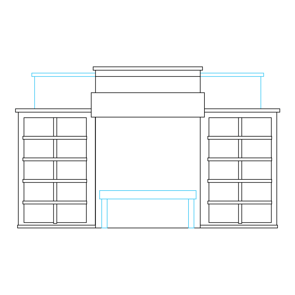 How to Draw A Hospital Step by Step Step  9