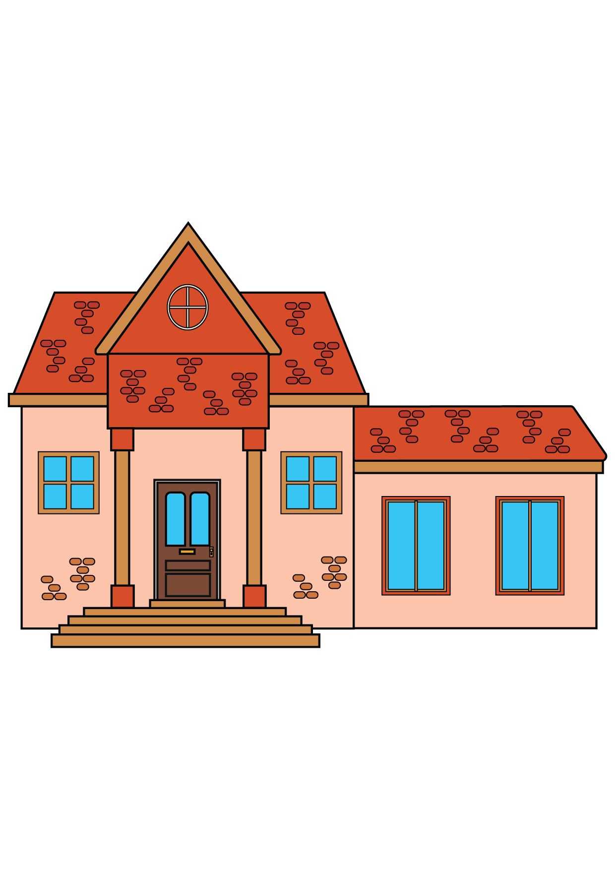 How to Draw A House Step by Step Printable