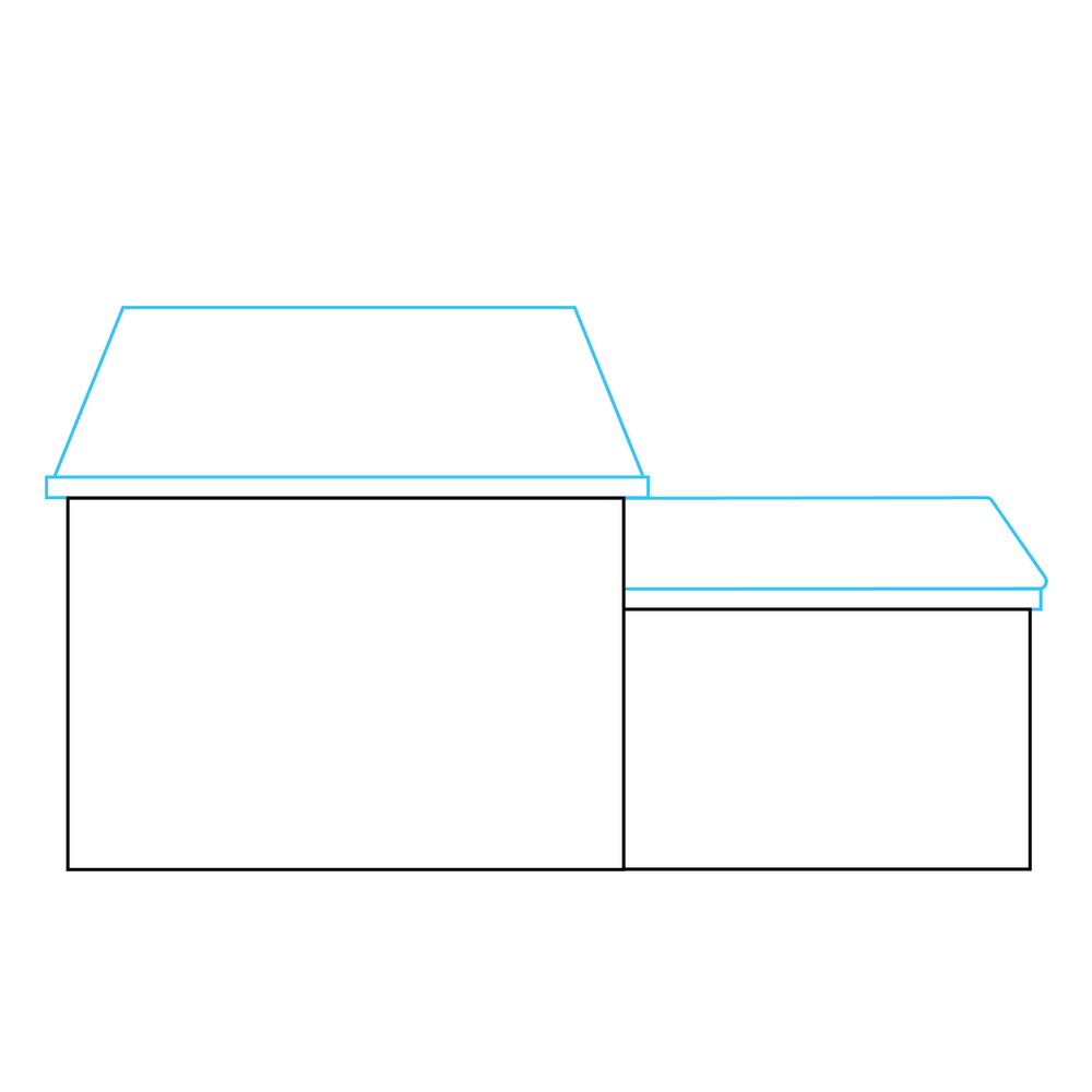 How to Draw A House Step by Step Step  2