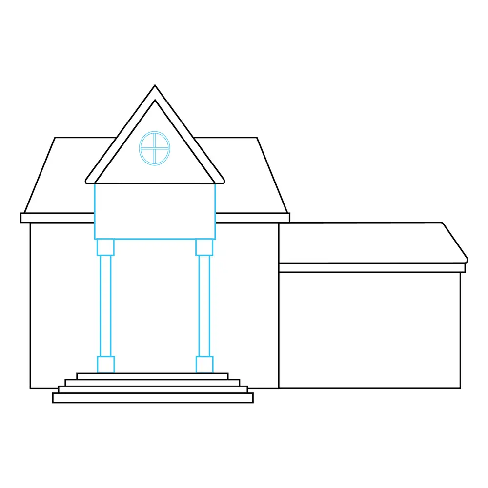 How to Draw A House Step by Step Step  4
