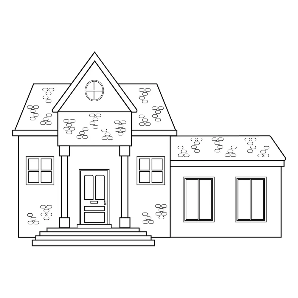 How to Draw A House Step by Step Step  8