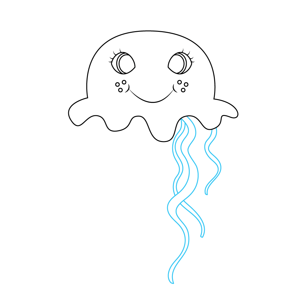 How to Draw A Jellyfish Step by Step Step  6
