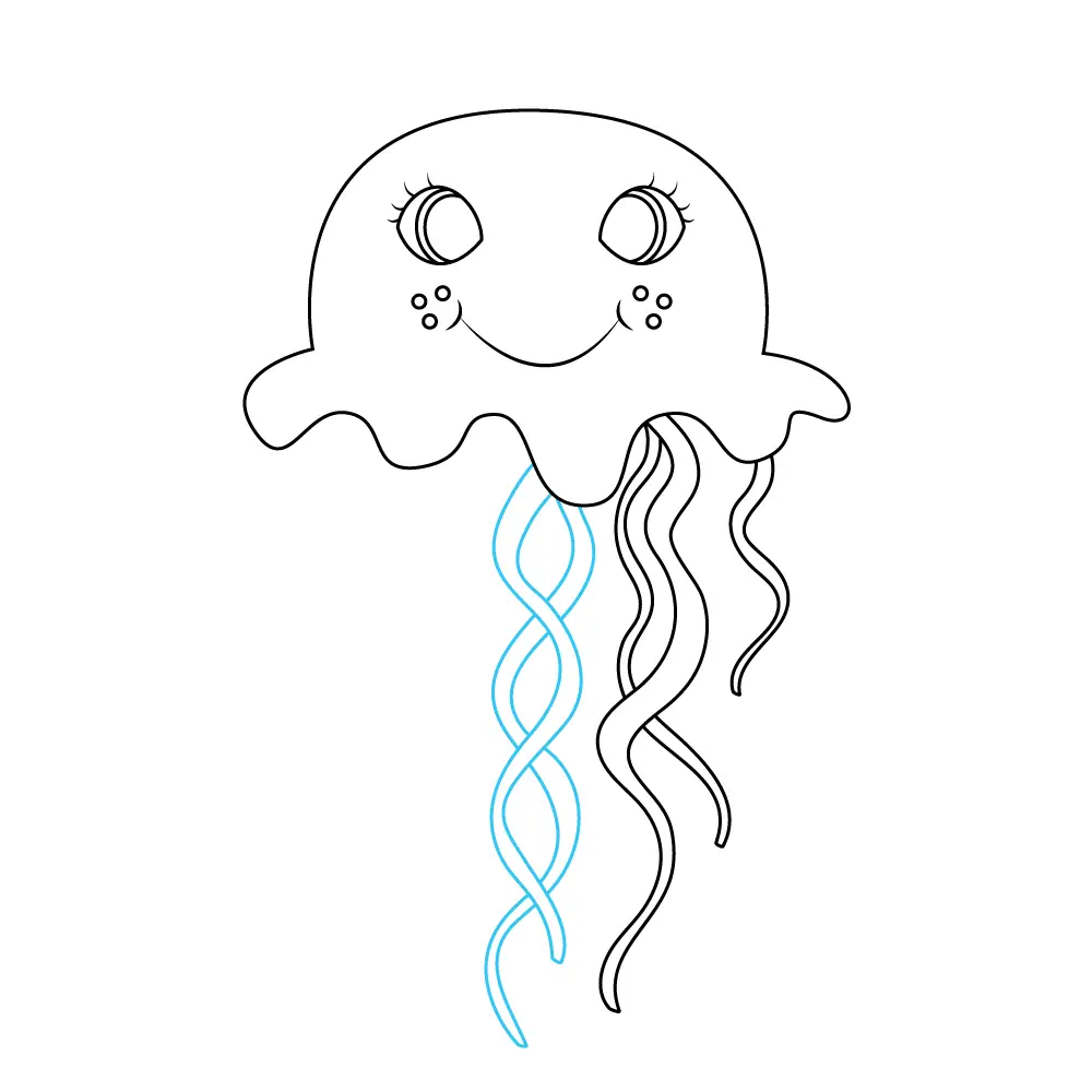 How to Draw A Jellyfish Step by Step Step  7