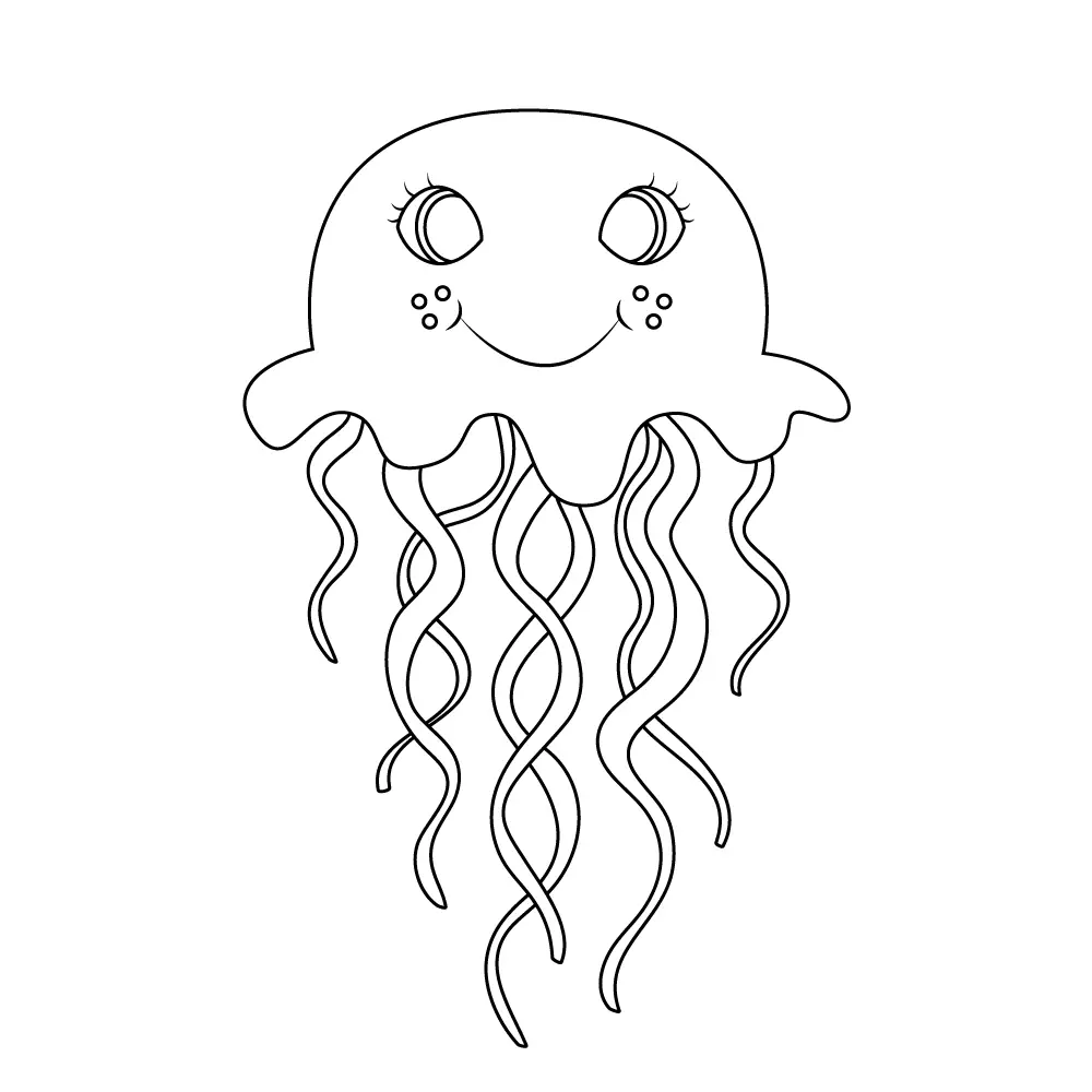 How to Draw A Jellyfish Step by Step Step  9