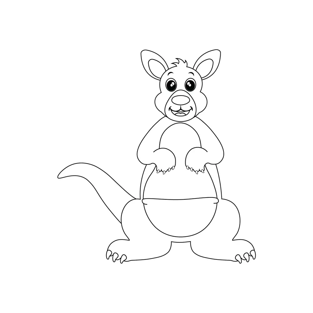 How to Draw A Kangaroo Step by Step Step  8