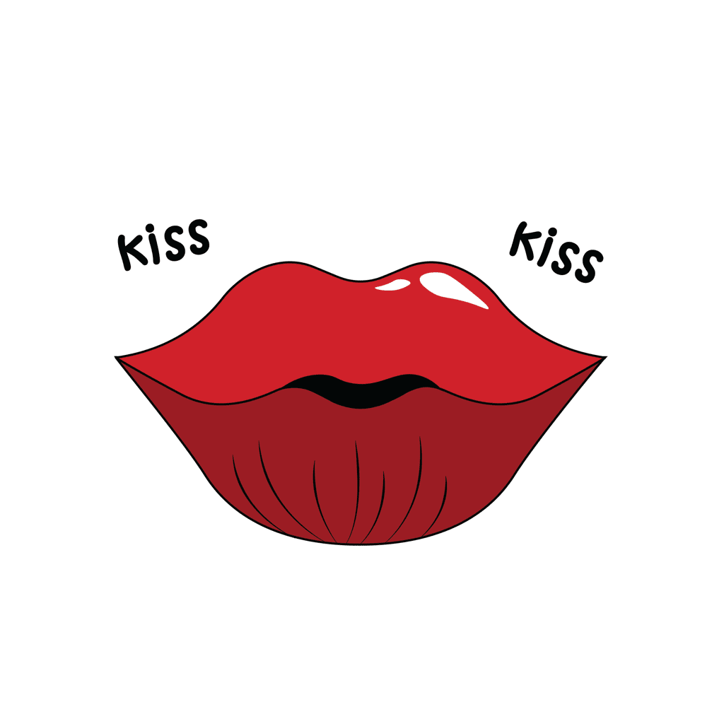 How to Draw A Kiss Step by Step Step  10