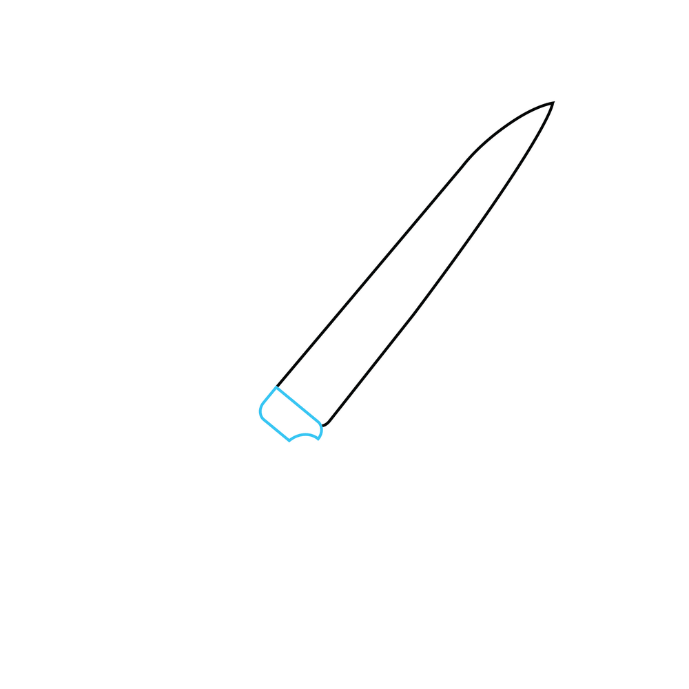 How to Draw A Knife Step by Step Step  3