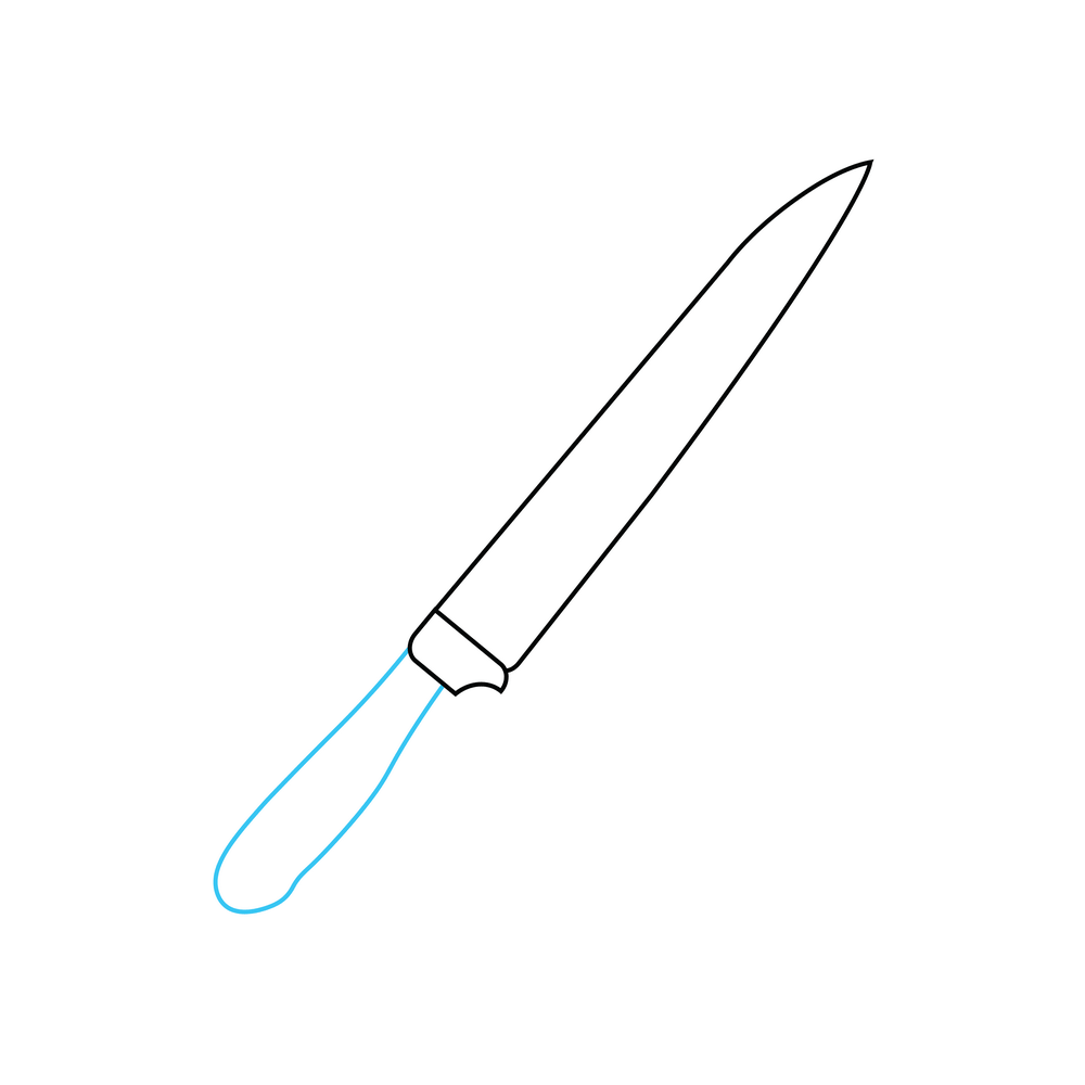 How to Draw A Knife Step by Step Step  4