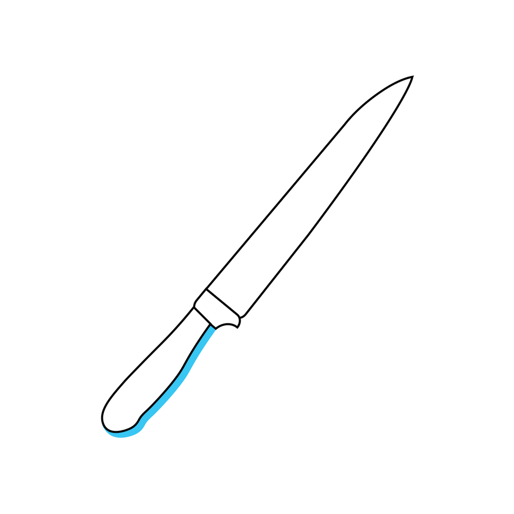How to Draw A Knife Step by Step