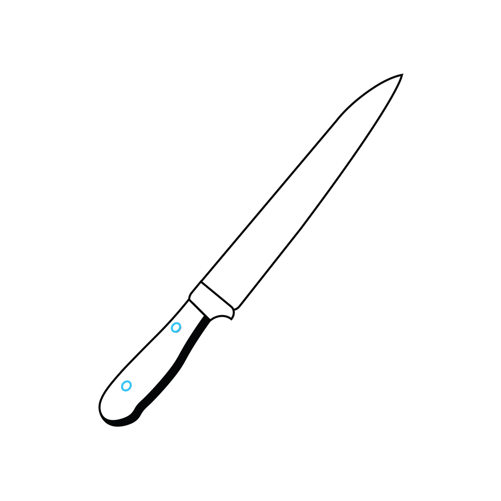 How to Draw A Knife Step by Step Step  6