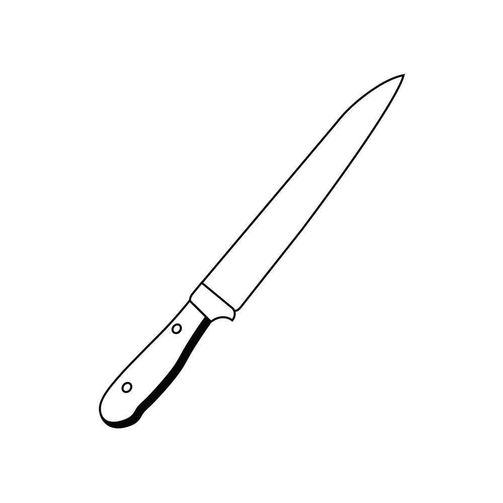 How to Draw A Knife Step by Step Step  7