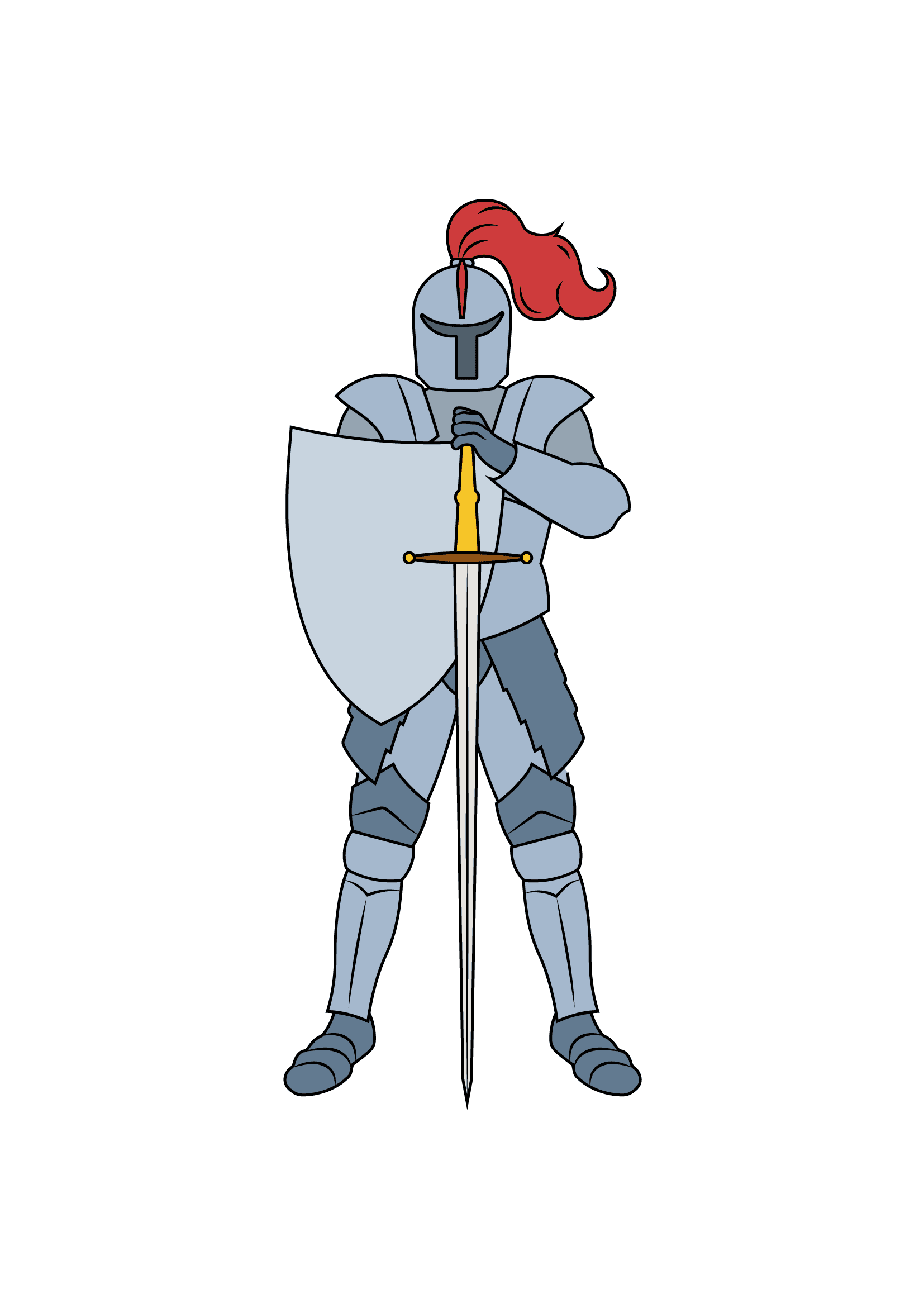How to Draw A Knight Step by Step Printable