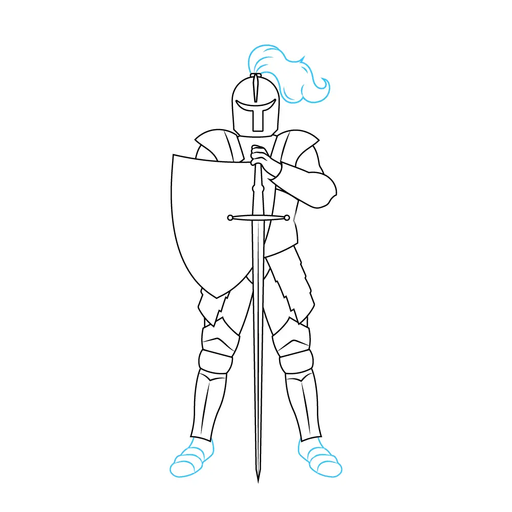 How to Draw A Knight Step by Step Step  11