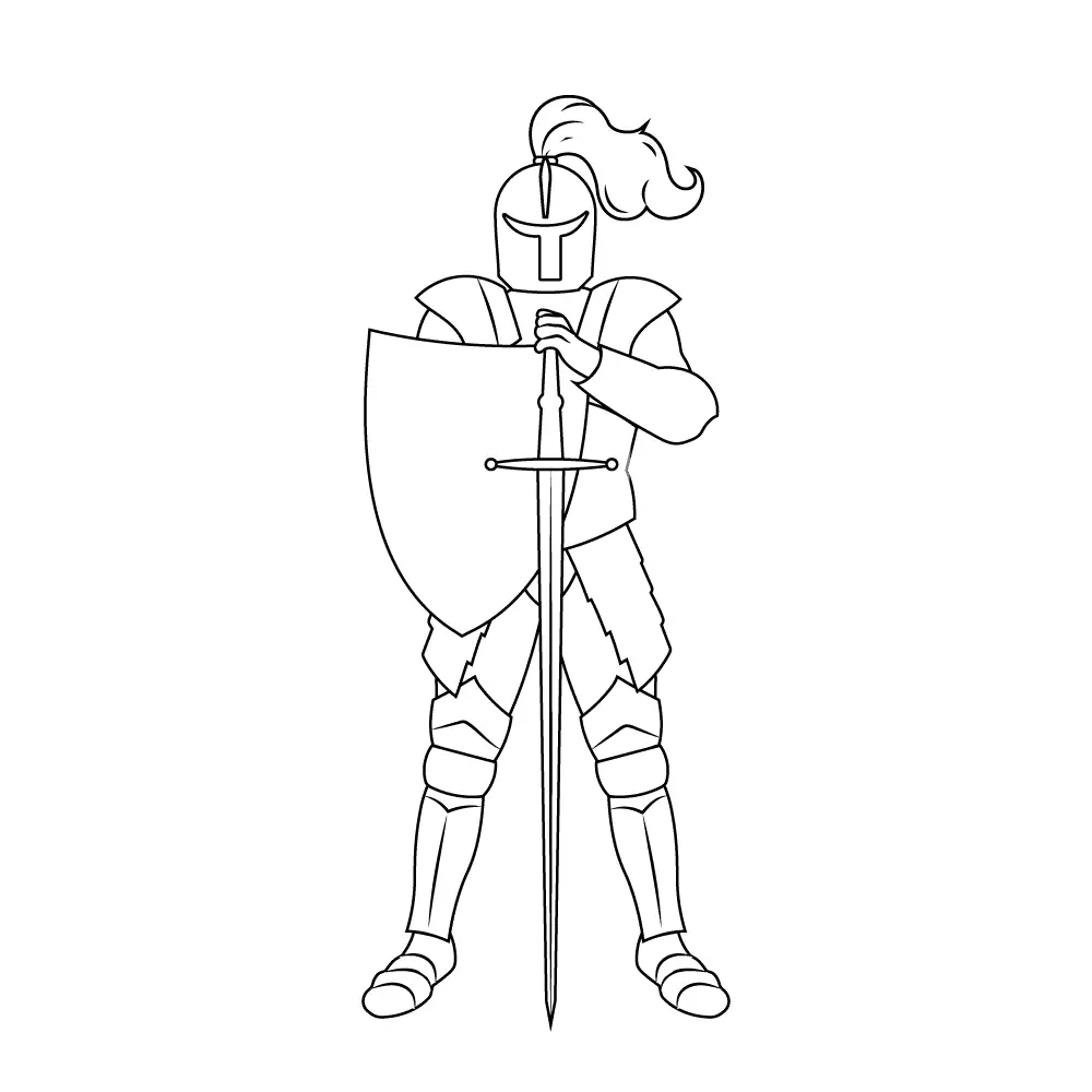 How to Draw A Knight Step by Step Step  12