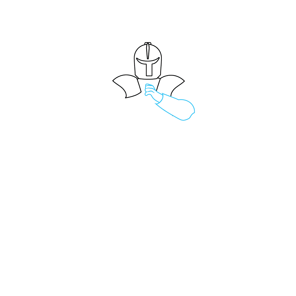 How to Draw A Knight Step by Step Step  4
