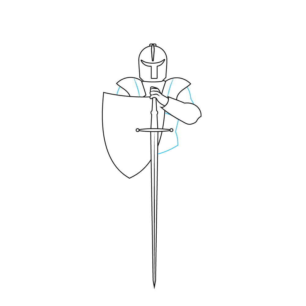 How to Draw A Knight Step by Step Step  7