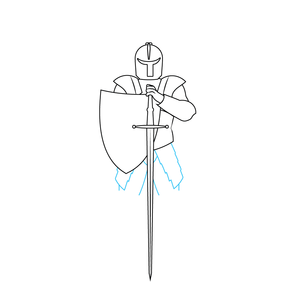 How to Draw A Knight Step by Step Step  8