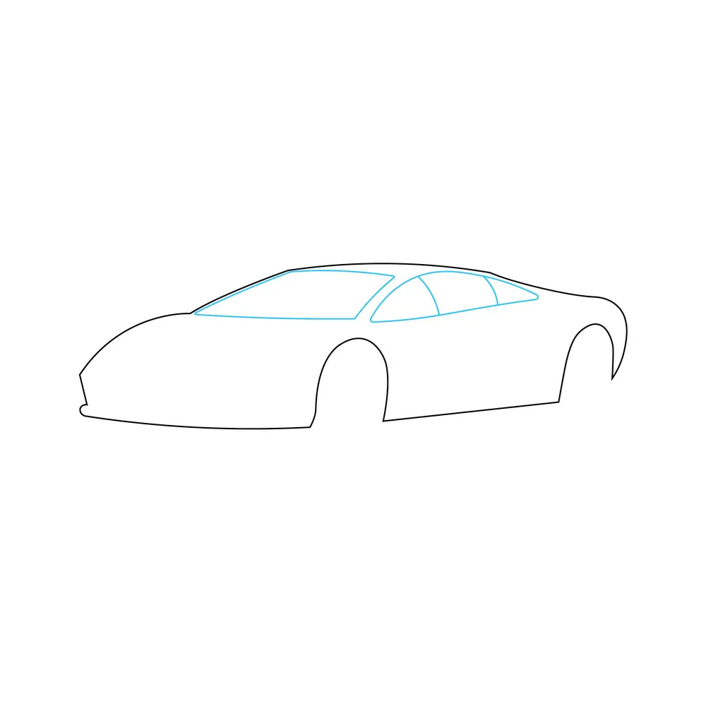 How to Draw A Lamborghini Step by Step Step  3