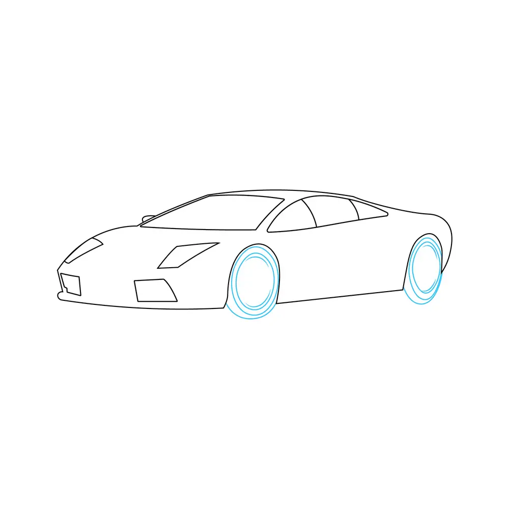 How to Draw A Lamborghini Step by Step Step  5