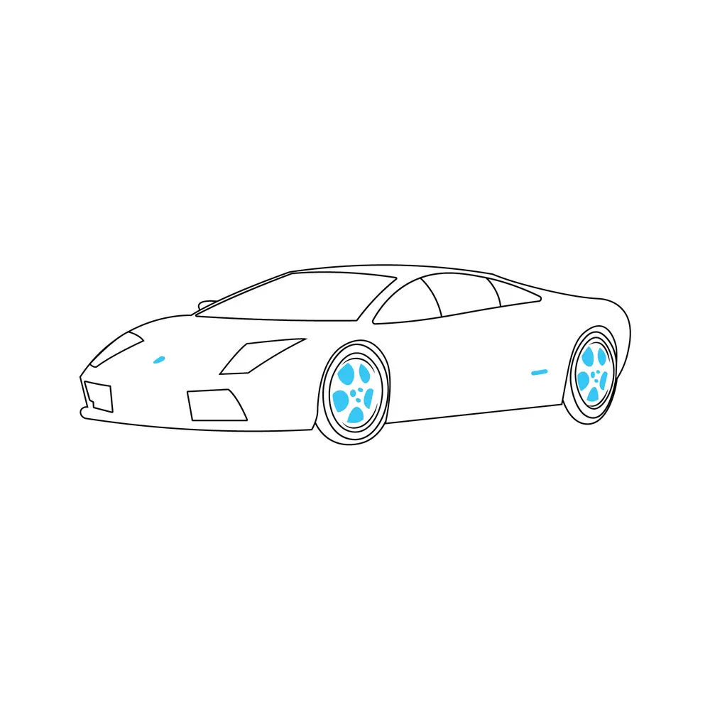 How to Draw A Lamborghini Step by Step Step  6