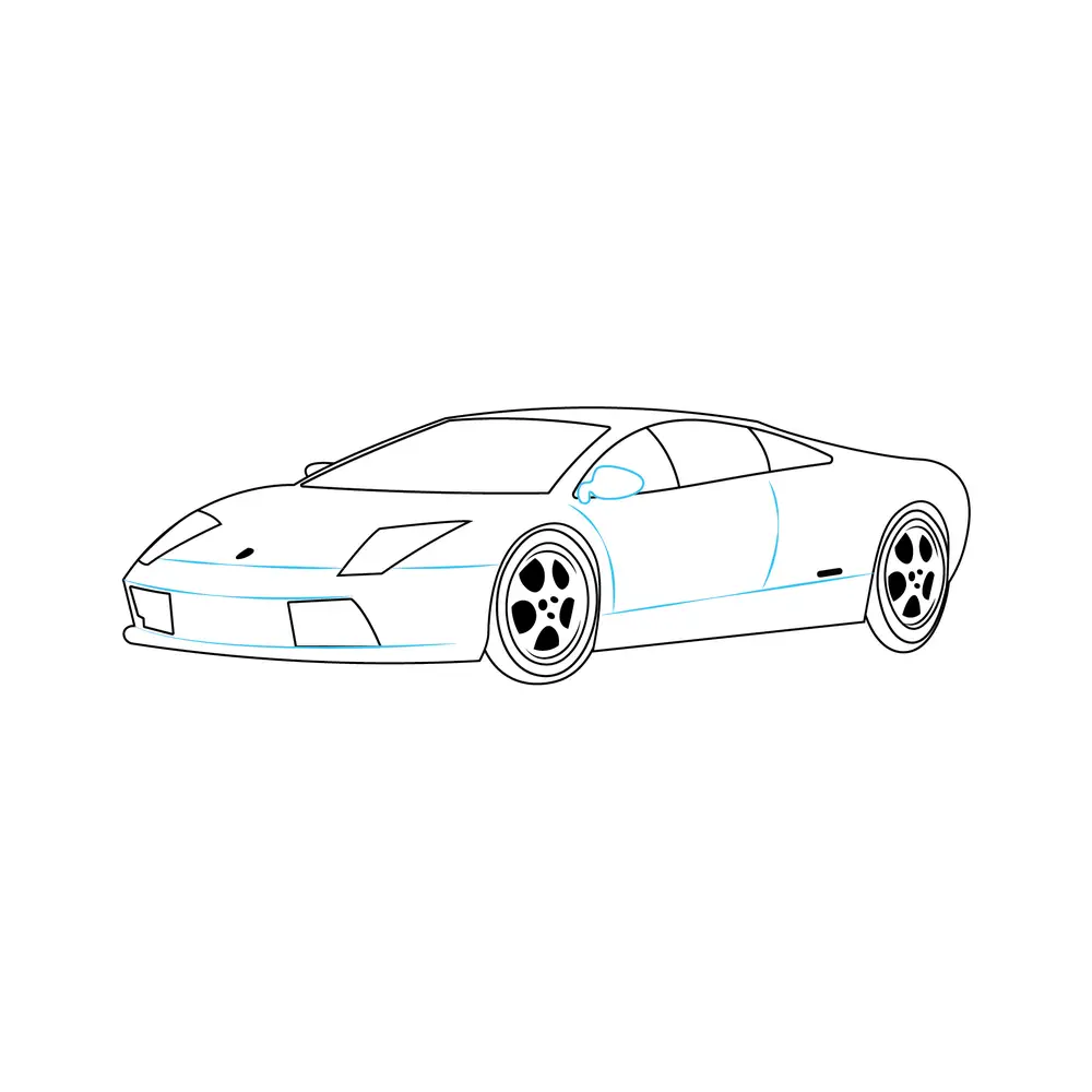 How to Draw A Lamborghini Step by Step Step  7