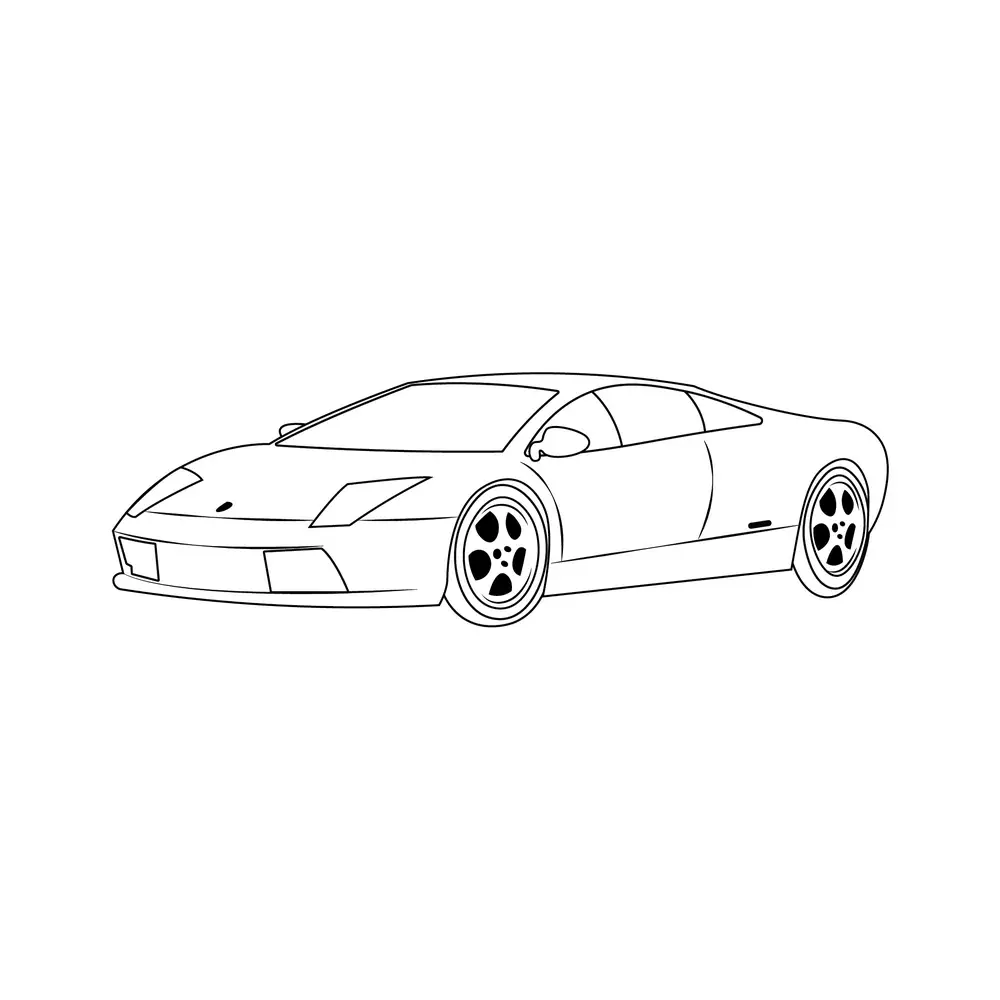 How to Draw A Lamborghini Step by Step Step  8