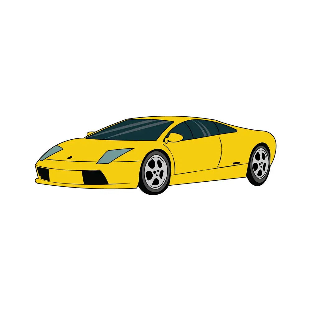 How to Draw A Lamborghini Step by Step Step  9