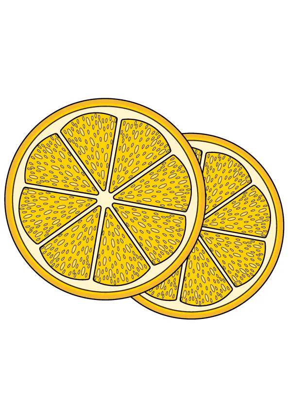 How to Draw A Lemon Slice Step by Step Printable