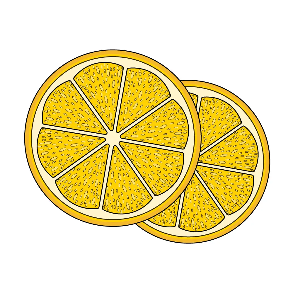 How to Draw A Lemon Slice Step by Step Step  12