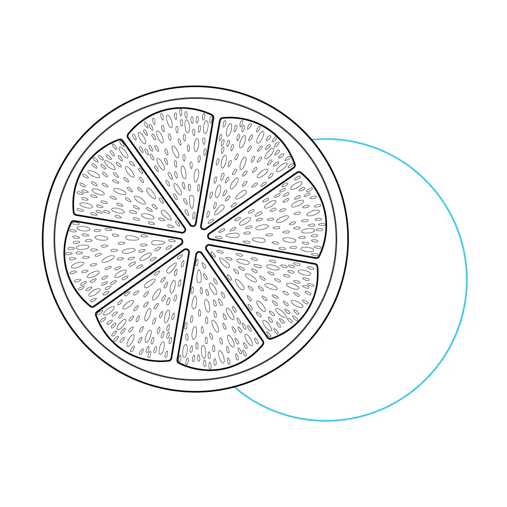 How to Draw A Lemon Slice Step by Step Step  7