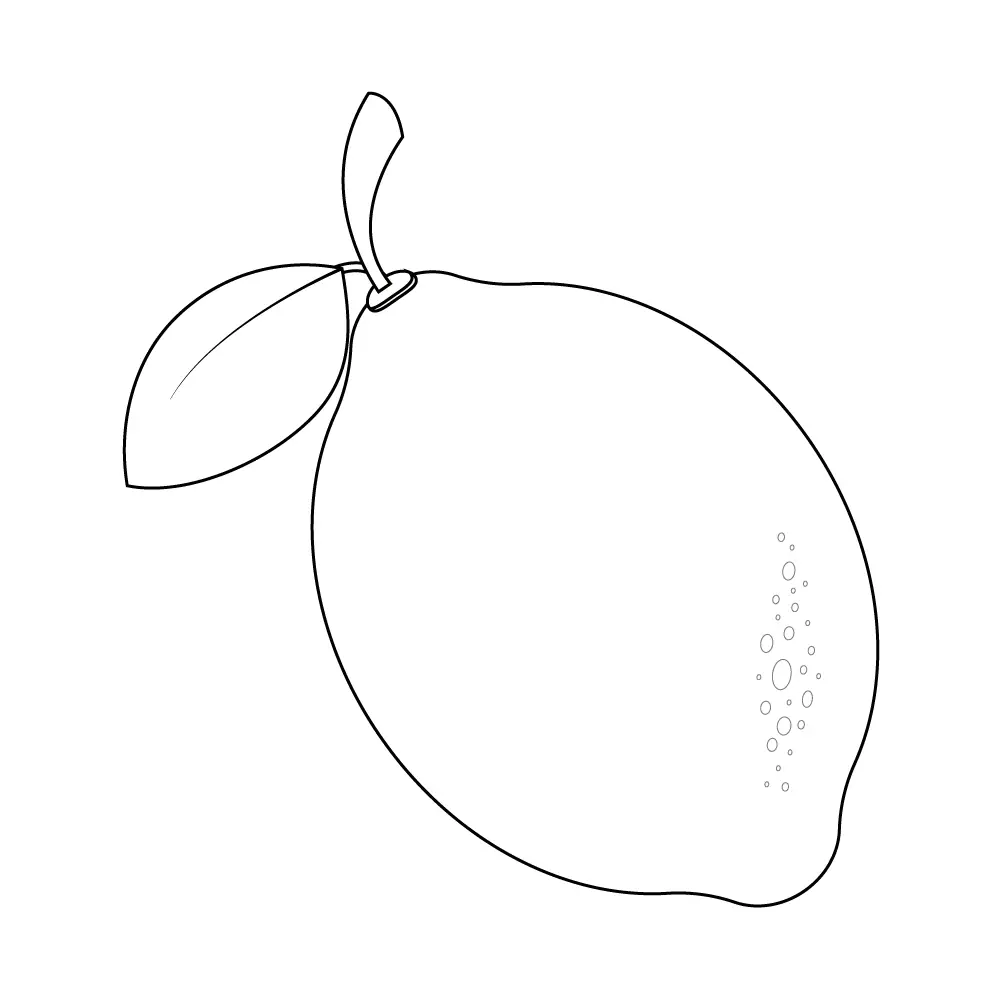 How to Draw A Lemon Step by Step Step  10