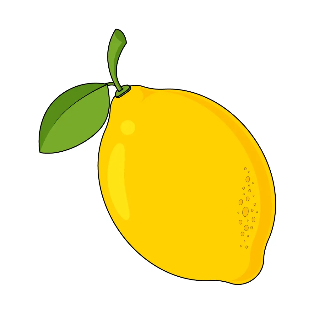 How to Draw A Lemon Step by Step Step  11