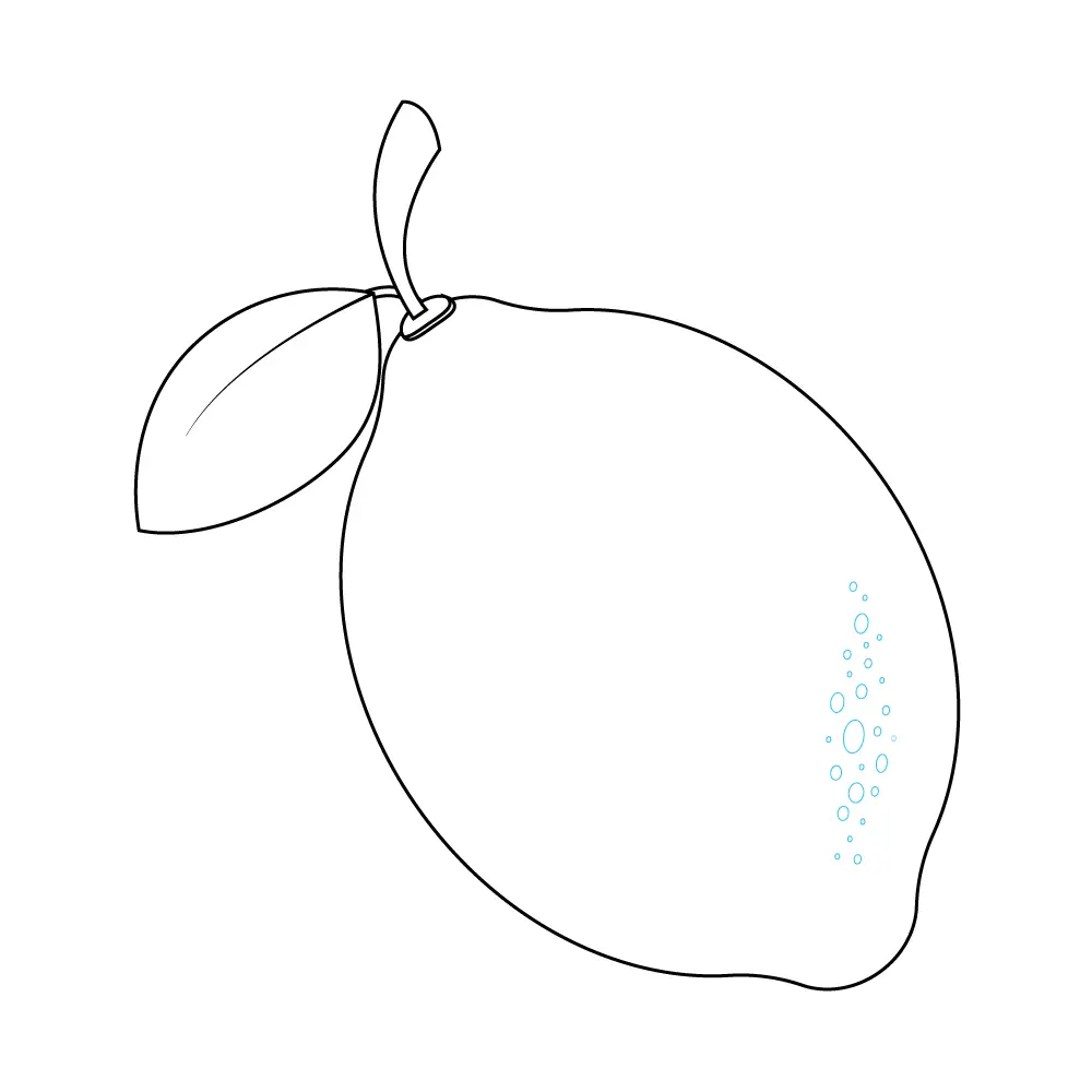 How to Draw A Lemon Step by Step Step  9