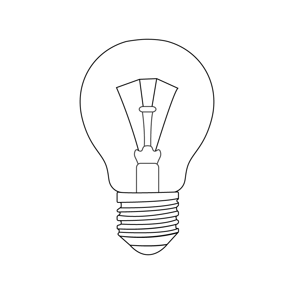 How to Draw A Light Bulb Step by Step Step  10