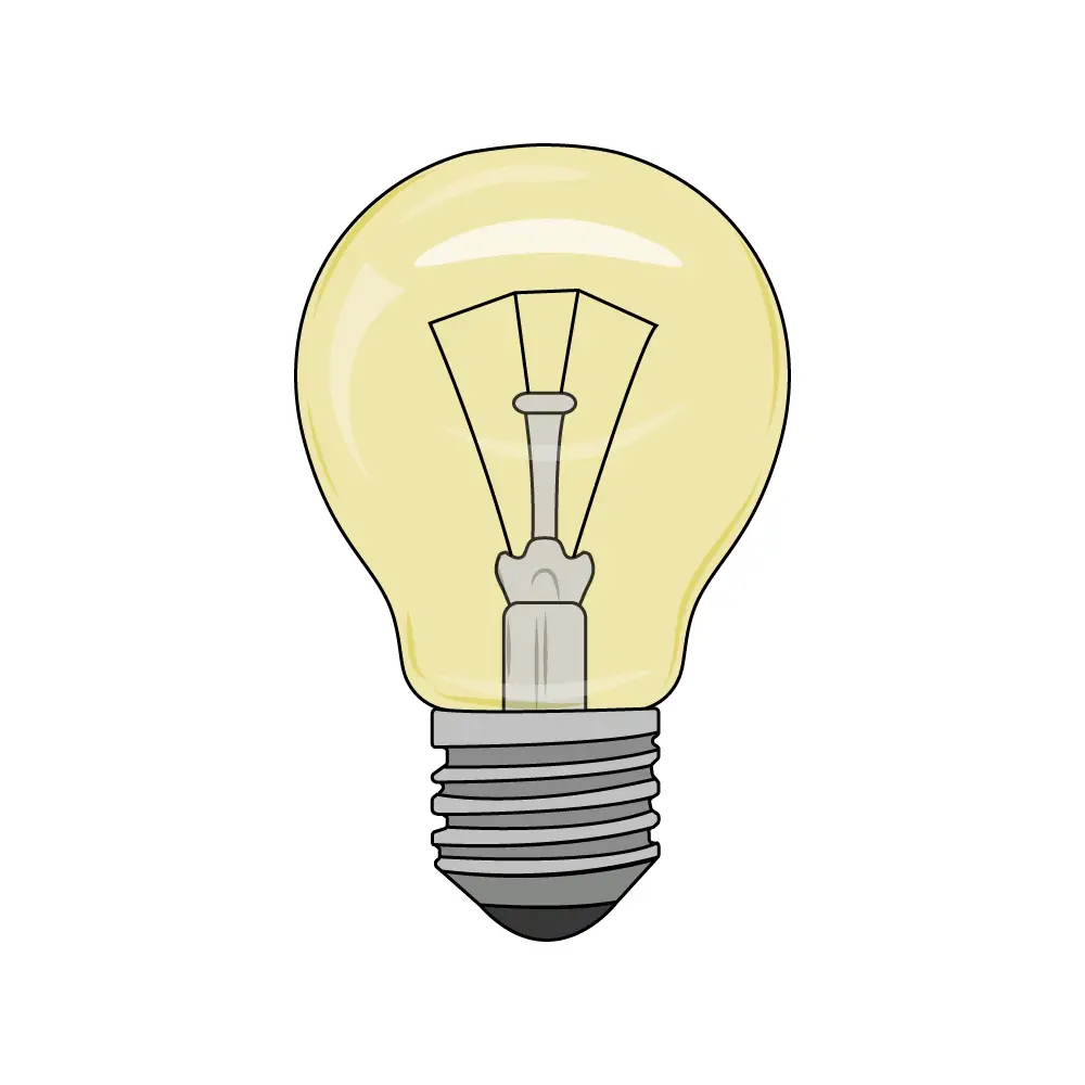 How to Draw A Light Bulb Step by Step Step  11