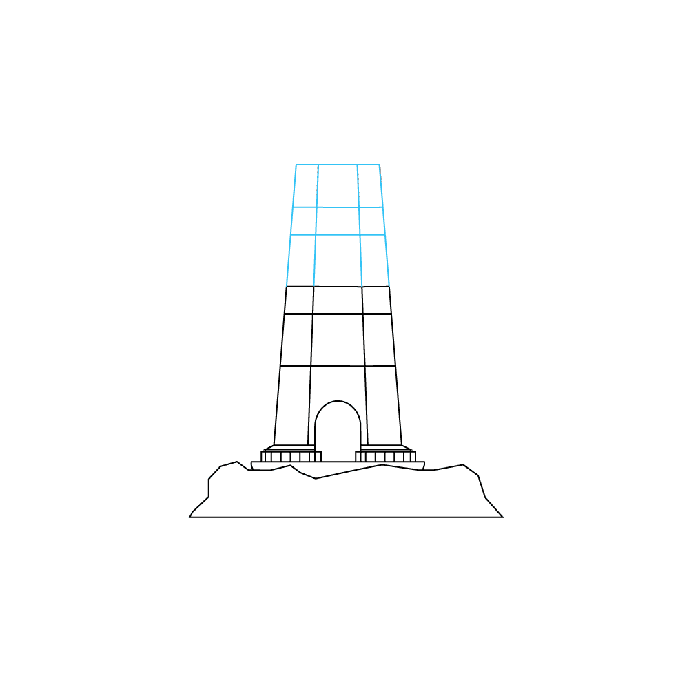 How to Draw A Lighthouse Step by Step Step  6