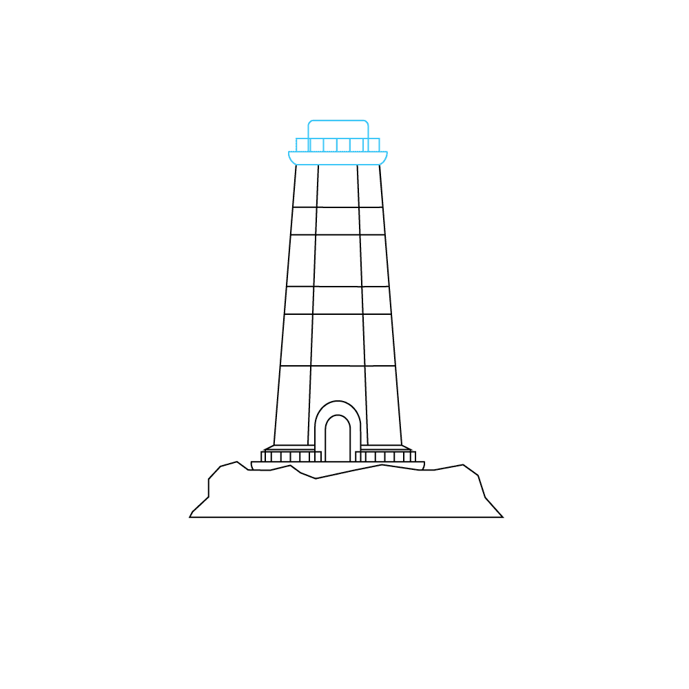 How to Draw A Lighthouse Step by Step Step  7