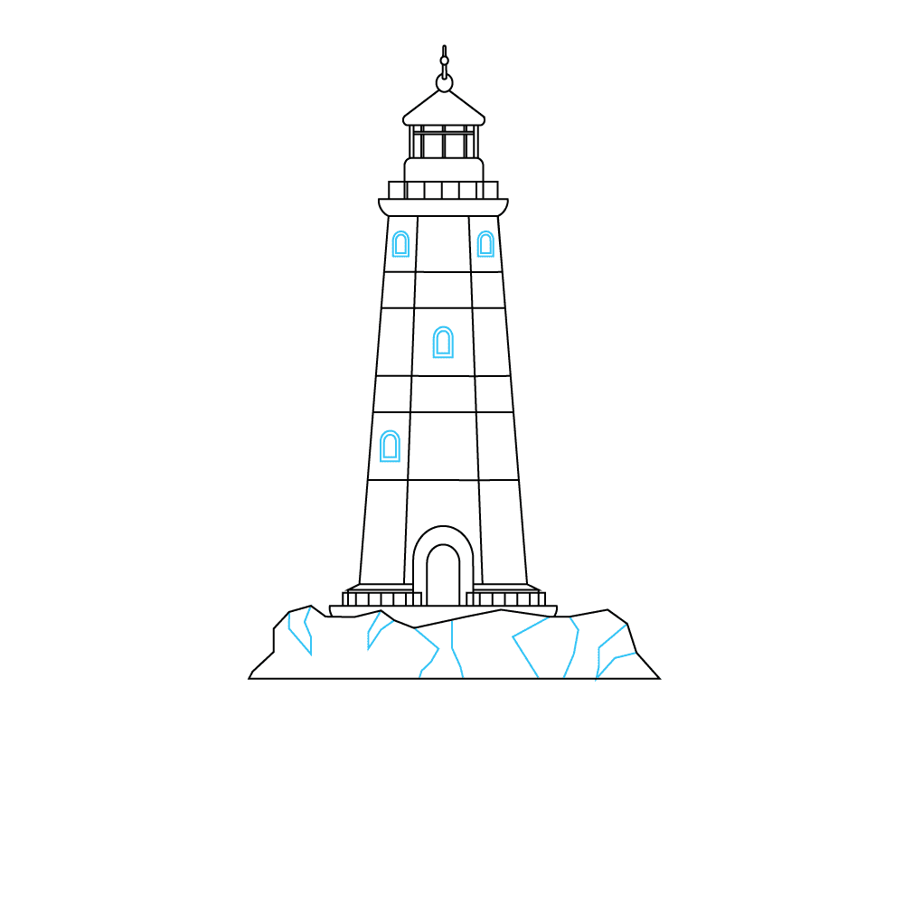 How to Draw A Lighthouse Step by Step