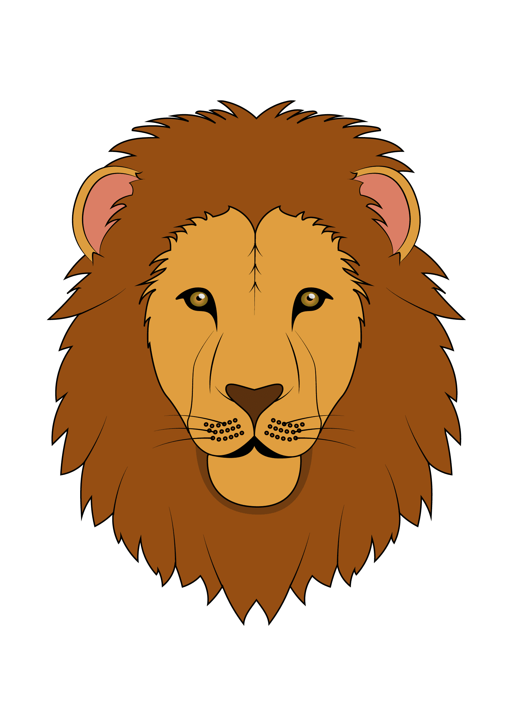 How to Draw A Lion Face Step by Step Printable