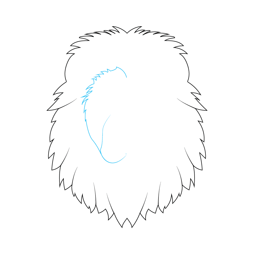 How to Draw A Lion Face Step by Step Step  3