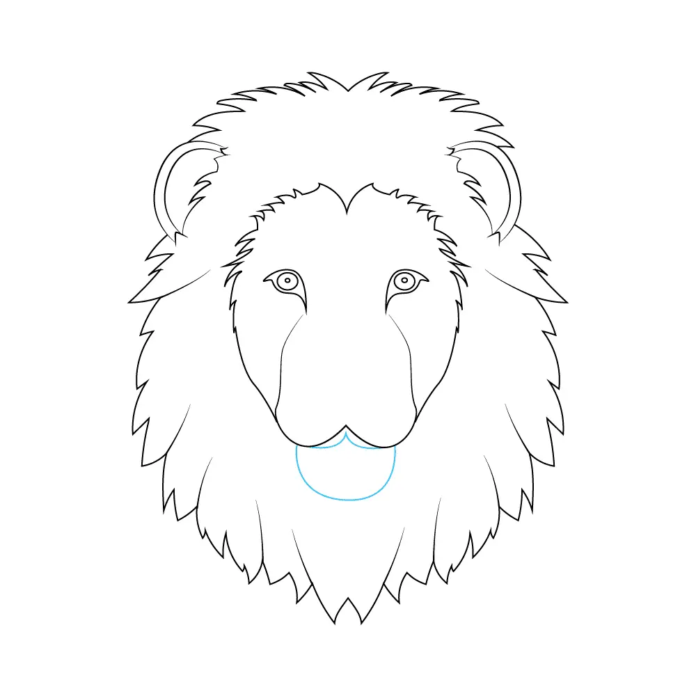 How to Draw A Lion Face Step by Step Step  7