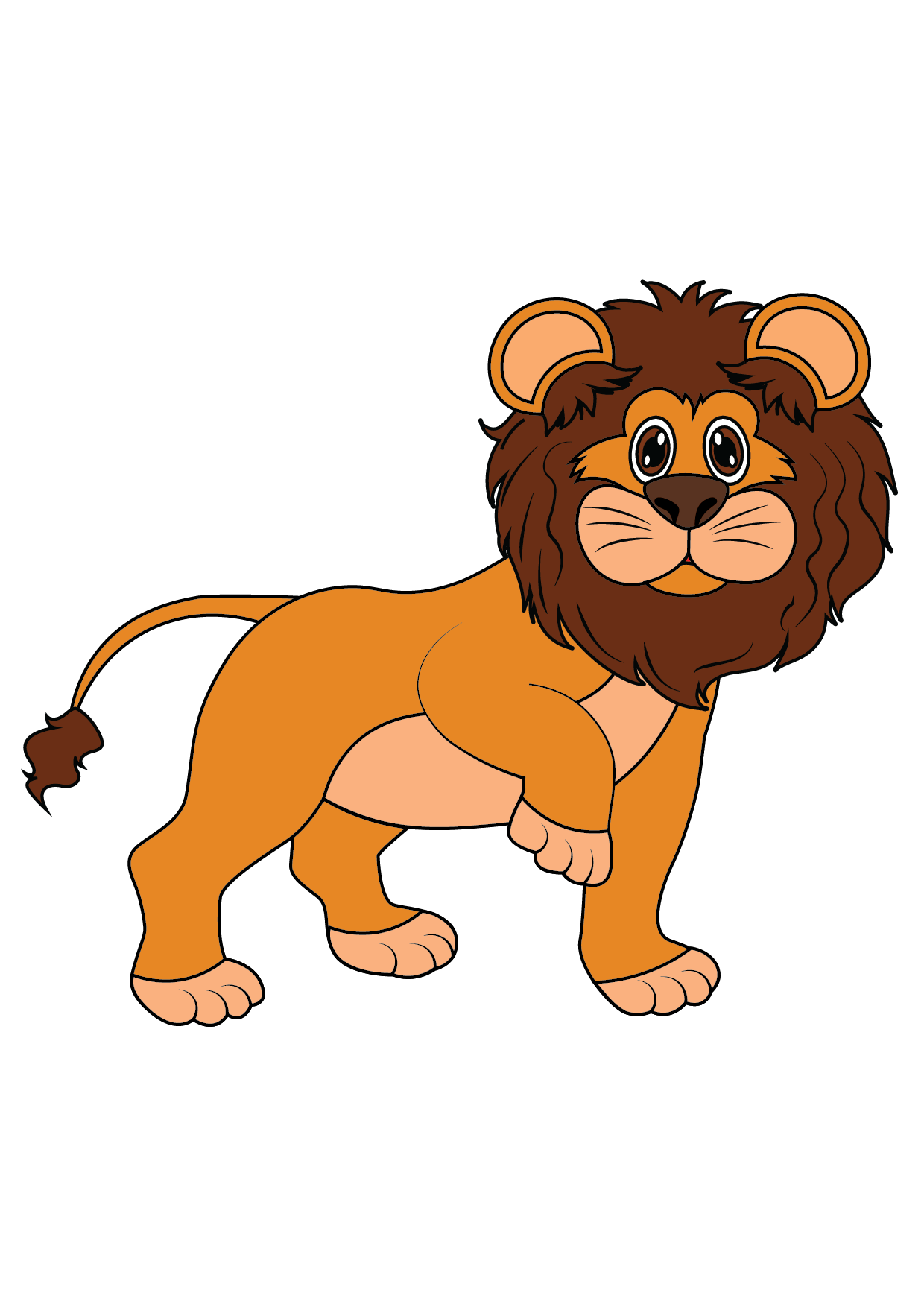 How to Draw A Lion Step by Step Printable