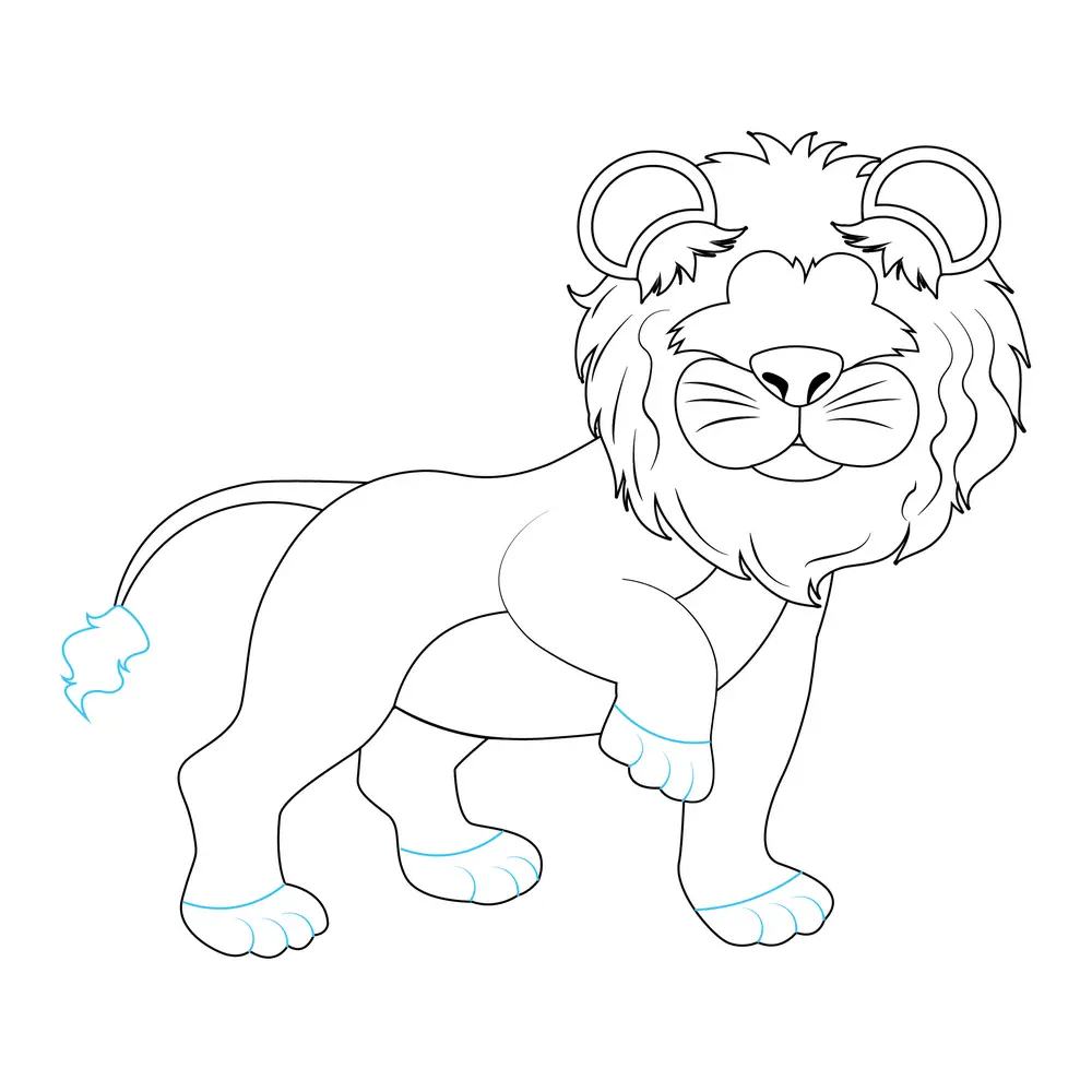 How to Draw A Lion Step by Step Step  7