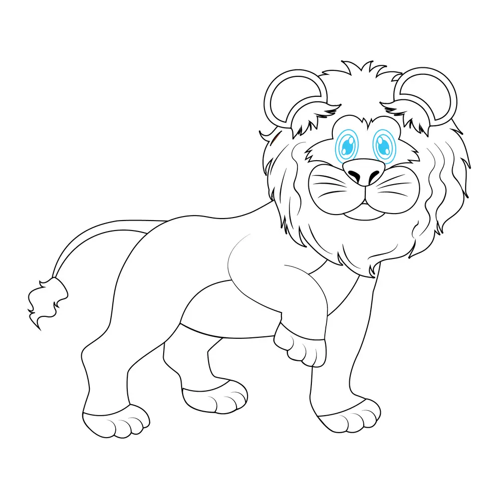 How to Draw A Lion Step by Step Step  8