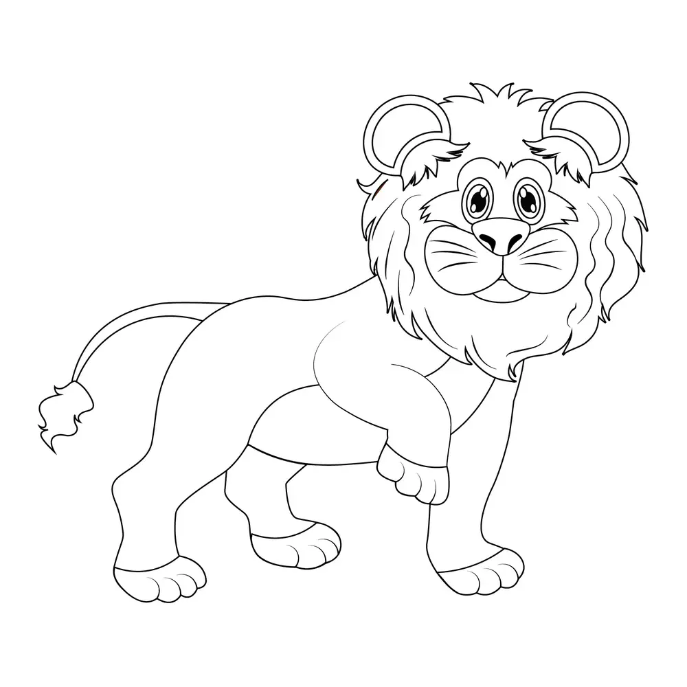 How to Draw A Lion Step by Step Step  9