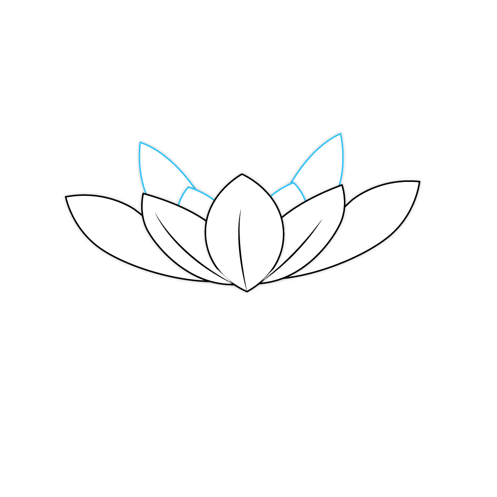 How to Draw A Lotus Flower Step by Step Step  4