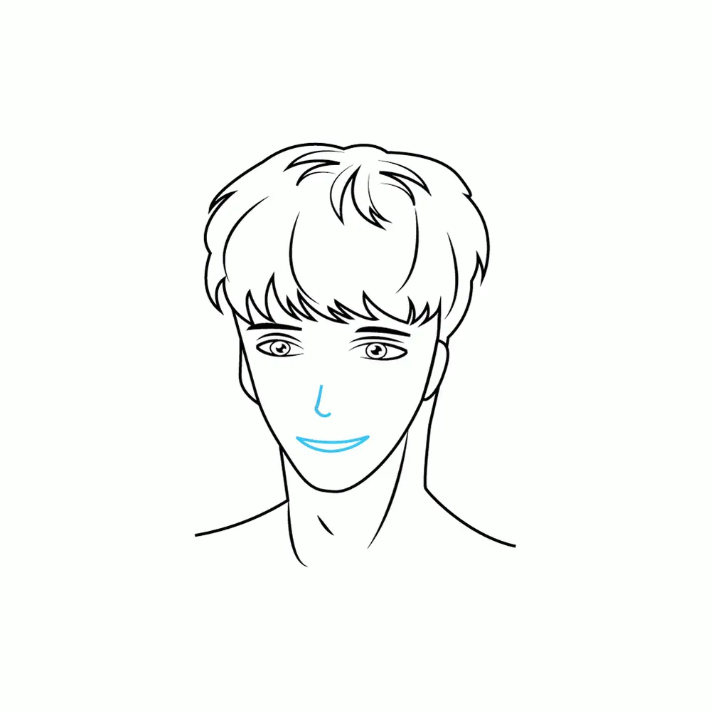 How to Draw A Male Face Step by Step Step  7