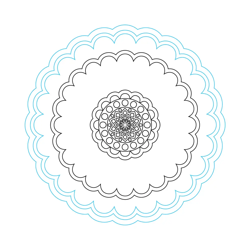 How to Draw A Mandala Step by Step Step  7