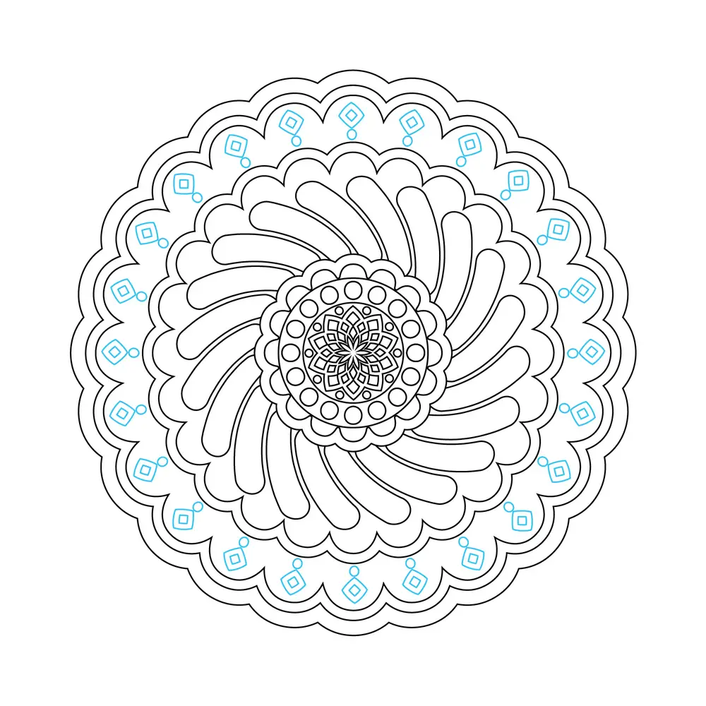 How to Draw A Mandala Step by Step Step  9