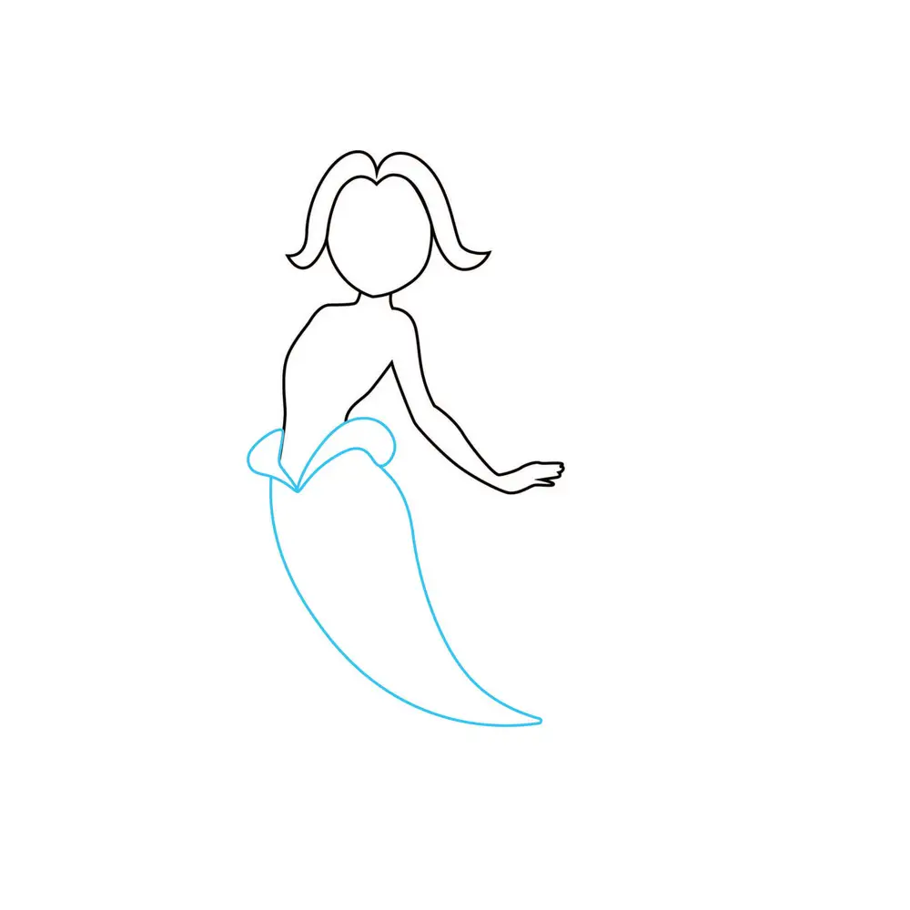 How to Draw A Mermaid Step by Step Step  4